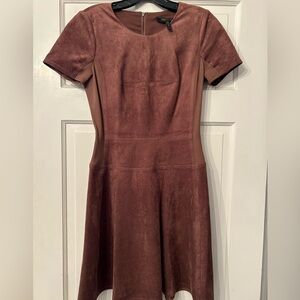 BGBC maxAzria Darra Elegant Brown faux Suede Dress